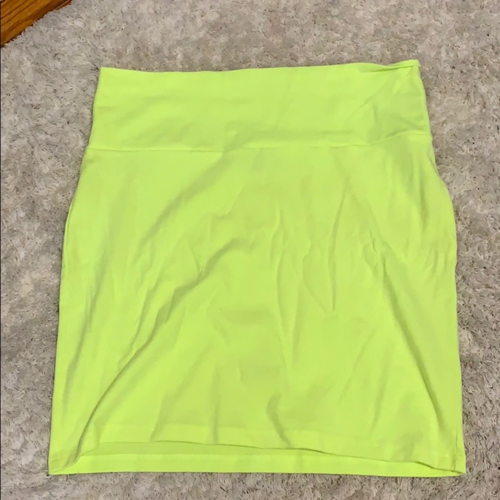 Neon high waisted skirt